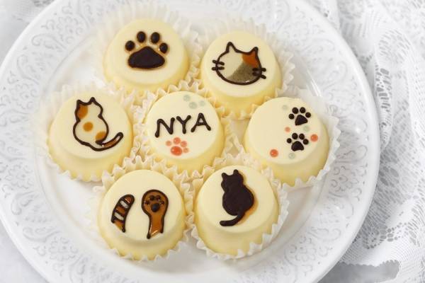 “福ねこイラスト”描いた「さらにおいしいチーズケーキ」パティスリーピネードから、ひと口サイズで