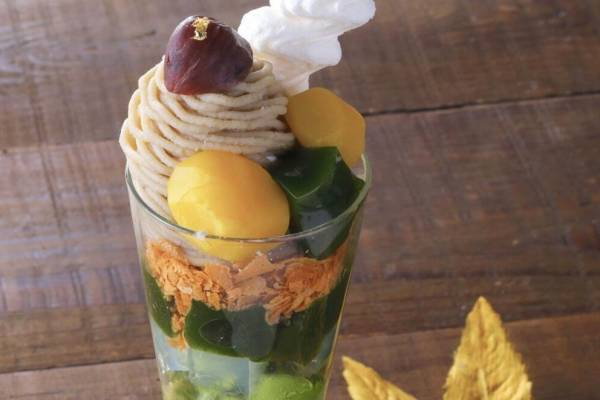 京都・伊藤久右衛門「宇治抹茶モンブランパフェ」たっぷりマロンクリーム×渋皮栗アイス