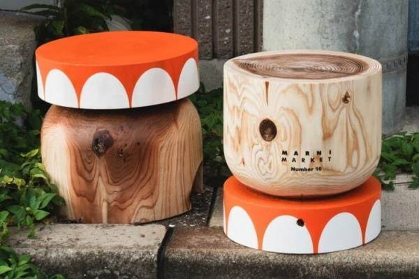 マルニ マーケット新作「コウベ スツール」“ころん”と丸い木材インテリア、神戸阪急で発売