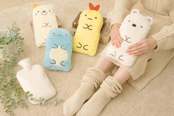 「すみっコぐらし」が湯たんぽに！“とかげやしろくま”など全4種、持ち運びOKなスリムサイズ