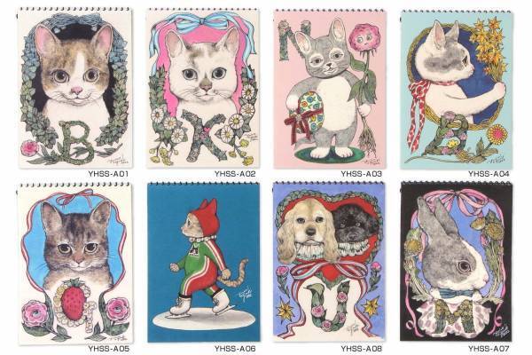 ヒグチユウコ×ホルベインの新作コラボ、猫・植物柄のロール状ふせんやメモ＆ブリキ缶など