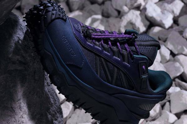 モンクレールの新作シューズ「トレイルグリップ GTX」マウンテンバイクのタイヤに着想した大胆ソール