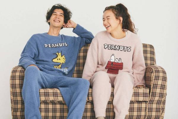 ジェラート ピケ×ピーナッツ、スヌーピーやウッドストック柄の“ふわもこ”新作ルームウェア