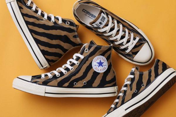 コンバースのスニーカー「オールスター」“タイガー柄”の新作、洗い加工でヴィンテージ風に