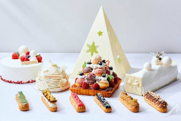 アンダーズ 東京のクリスマススイーツ 2022、純白ブッシュドノエルやホワイトチョコレートモンブラン