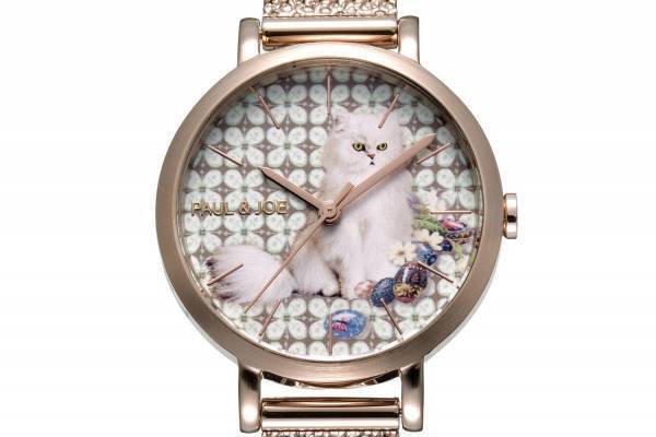 ポール & ジョーの「猫」腕時計、輝くクリスタル×レザーストラップやメタルブレスレット