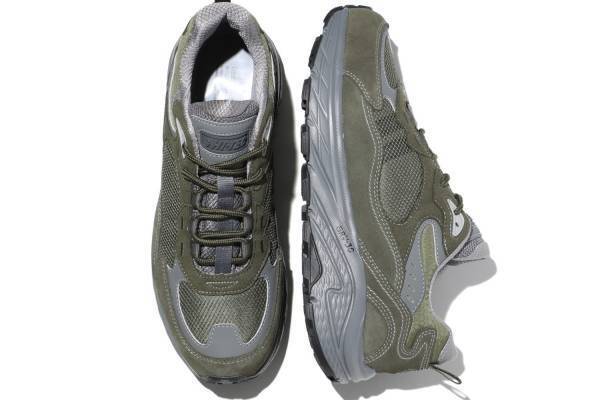 フレッシュサービス×ハイテックの全天候型“厚底”スニーカー、落ち着いたミリタリーカラーで