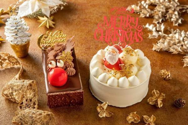 キンプトン新宿東京のクリスマス2022、ルドルフのチョコケーキ＆サンタのショートケーキ