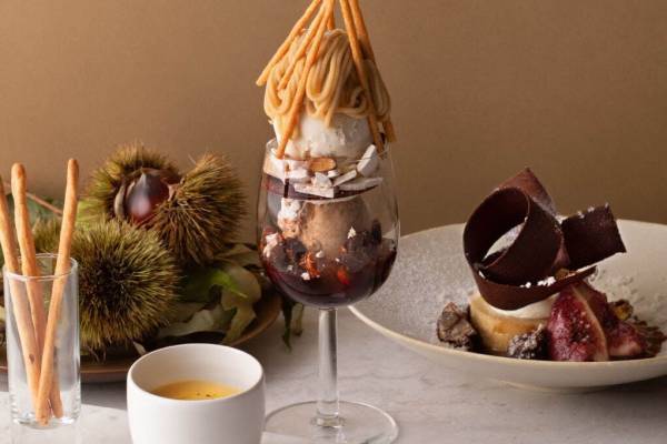 フルーツのコース料理専門店「フルーツサロン」秋の新作は和栗、紅茶香るパフェや濃厚プディング