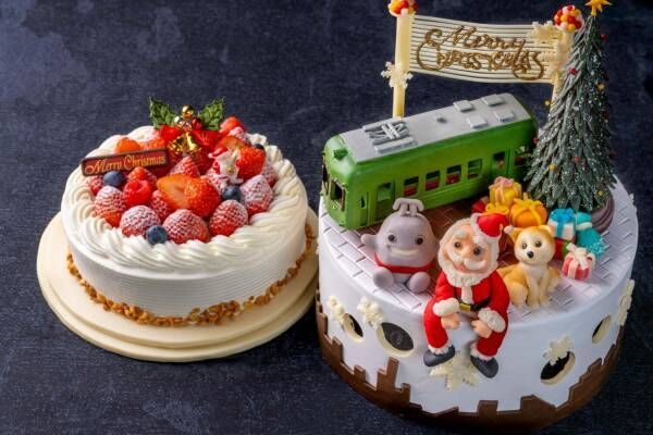 セルリアンタワー東急ホテルの22年クリスマスケーキ、“渋谷の街×サンタ”モチーフのショートケーキ