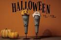 ジェラート ピケ カフェ限定クレープ、“カボチャ＆ゴースト”をのせたハロウィン限定フレーバー