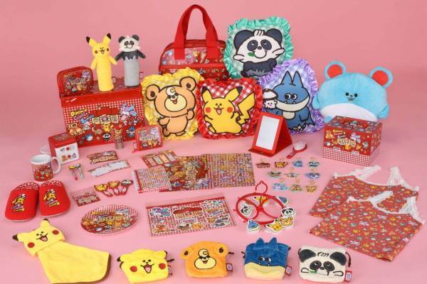 スイマー×ポケモンセンターのコラボグッズ、マリルのティッシュケース＆真っ赤なスリッパなど