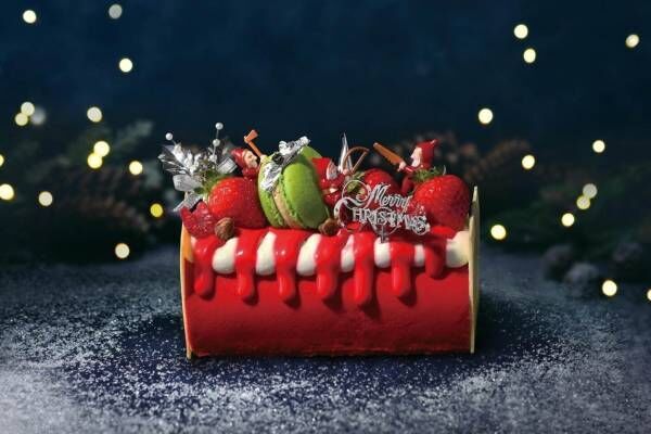 京王百貨店22年クリスマスケーキ、”真っ赤”ないちごムースケーキ&amp;白熊型チーズケーキ