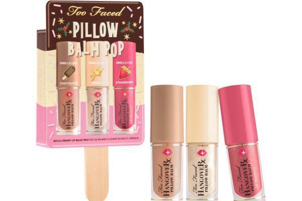 トゥー フェイスド22年クリスマスコフレ第3弾、“アイスクリーム型”ミニリップバーム3本セット