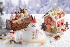 シェラトン都ホテル大阪22年クリスマスケーキ、サンタ帽をかぶった”雪だるま型”ケーキ