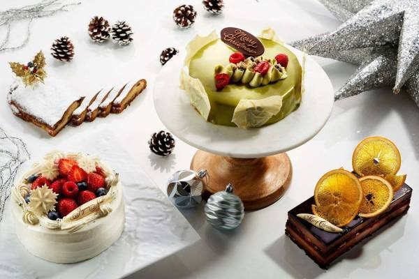 ウェスティン都ホテル京都の2022年クリスマスケーキ、“雪積もる森”をイメージしたピスタチオケーキ