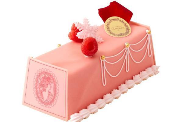ラデュレ2022年クリスマスケーキ、ローズ＆フランボワーズなど - 赤と緑の“マカロン”ツリーも