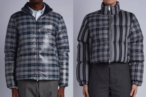 トム ブラウン、タータンチェックのメンズ＆ウィメンズダウンジャケット - 福岡では期間限定ストア