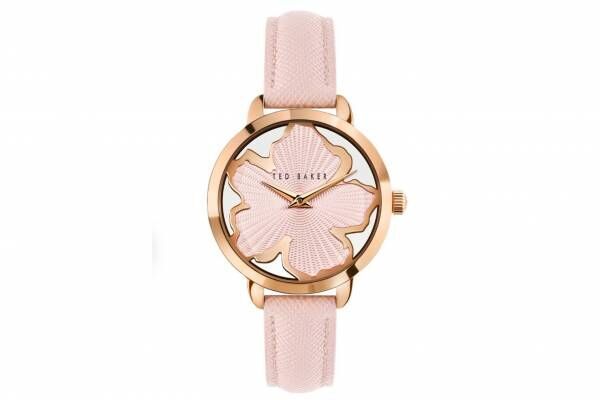 テッドベーカー22年秋冬新作ピンクカラーの“フラワーモチーフ＆スケルトン”の華やかな腕時計