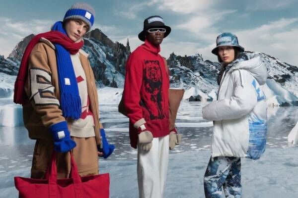 エンポリオ アルマーニ”北極圏の自然美”着想の新作ウェア、氷河モチーフのジャケット&amp;パンツ
