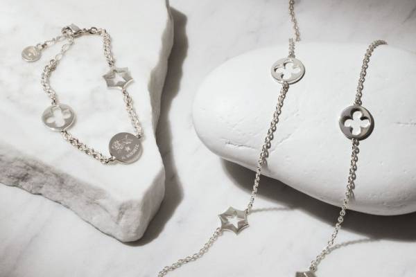 イル ビゾンテ ジュエリー“花形のふちどり”着想のシルバーネックレス＆ブレスレット