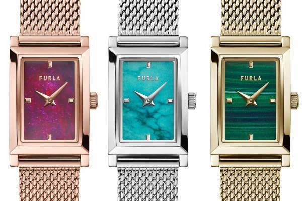 フルラ新作腕時計「フルラ バゲット シェイプ」長方形ケース×天然石調の文字板でクラシカルな佇まいに