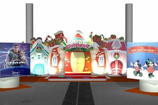 ラゾーナ川崎プラザのクリスマス2022、ミッキー＆ミニーの装飾やサンタハウスなど