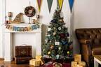 「ハリー・ポッター」のクリスマス雑貨、ホグワーツ4寮モチーフのリース&オーナメント
