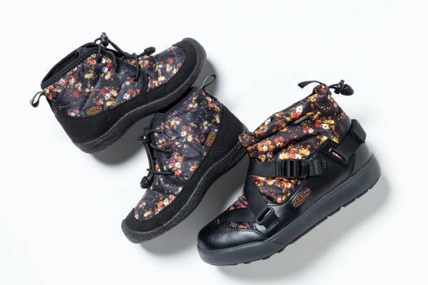 ルール ロジェット×キーンコラボ第2弾、花柄アッパーの高機能スリッポンブーツ