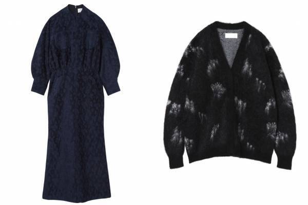 マメ クロゴウチ“夜闇に浮かぶ草花”モチーフのジャカードドレス＆カーディガンなど、伊勢丹限定で