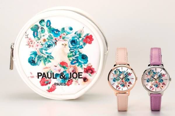 ポール &amp; ジョー新作腕時計「ジプシー ブーケ」“猫と花束”を描いたクリスマスウォッチ