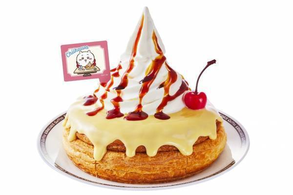 ちいかわ×コメダ珈琲店コラボ「シロノワール むちゃうまプリン」カスタード×カラメルの濃厚プリン味