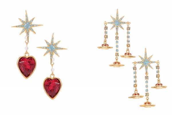 パメオポーズ22年冬新作アクセサリー - UFOと星のピアス＆ネックレス、大粒ハートビジューピアスも