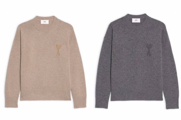 アミ パリス“トーンオントーン”のハートロゴニット、渋谷パルコの期間限定ストアで