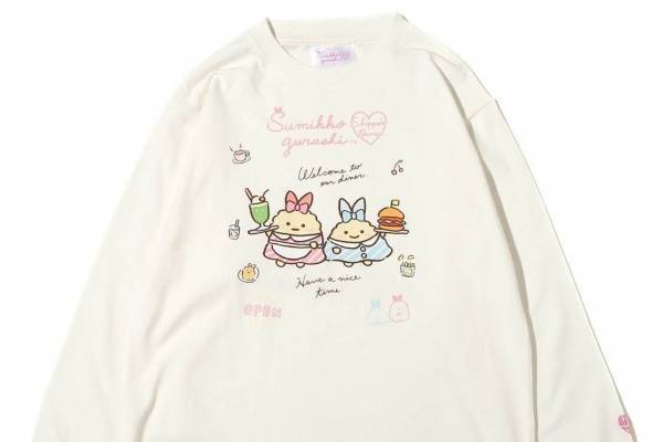 「すみっコぐらし」×アトモス ピンク、”しっぽずダイナー”を描いたTシャツ&フーディー