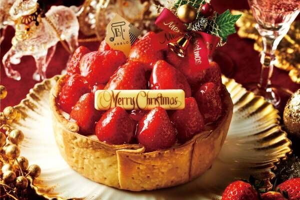 パブロ、12月限定「いちごの贅沢チーズタルト」チョコプレート&amp;オーナメント付きクリスマスタルトも
