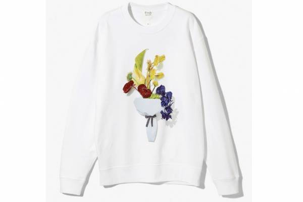 ロドリリオン“花束”プリントのスウェット&ロングT、フラワークリエイター「LOGI」とコラボ