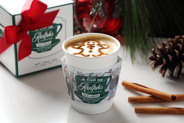 ラルフローレンのカフェ「ラルフズ コーヒー」クリスマス限定ドリンク、銀座にスケートリンクも