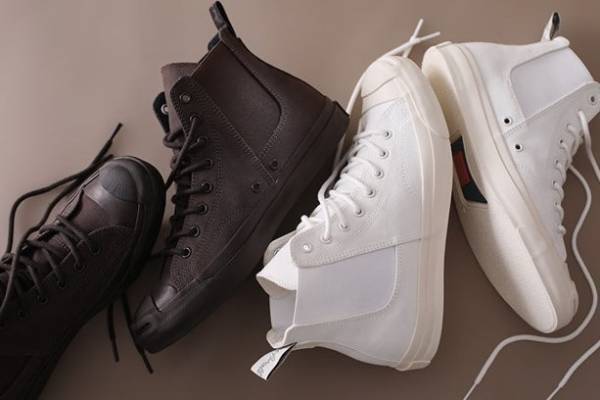 コンバース「ジャックパーセル」に”サイドゴア”仕様のスニーカー、ロゴ入り踵テープ付き