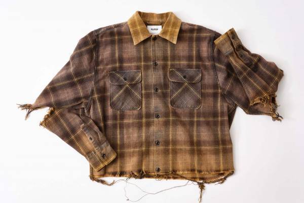 ダブレットのクラッシュ加工ネルシャツ＆ヨウヘイ オオノのベロアトップス、ラブレス青山限定で