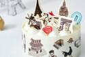 リチュエル カフェ、パリの街並みを表現したクリスマスケーキ2022