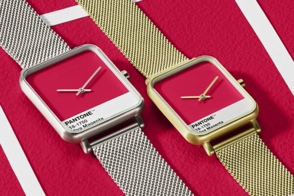 スカーゲン×パントンの“色見本”腕時計、23年のトレンドカラー「ビバ マゼンタ」