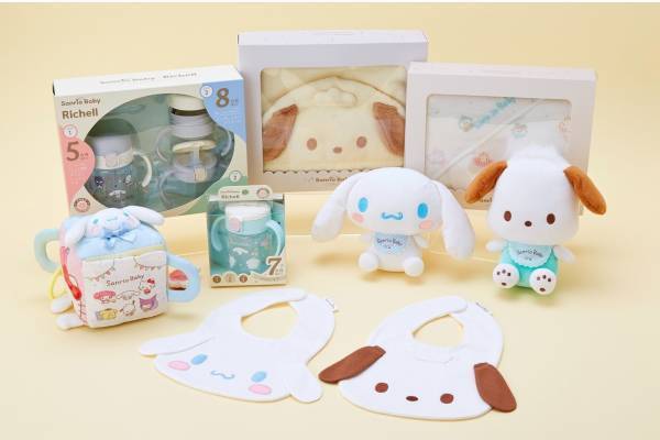 サンリオベビー新作グッズ、“スタイ付き”クロミやマイメロディのぬいぐるみ＆タオルセットなど