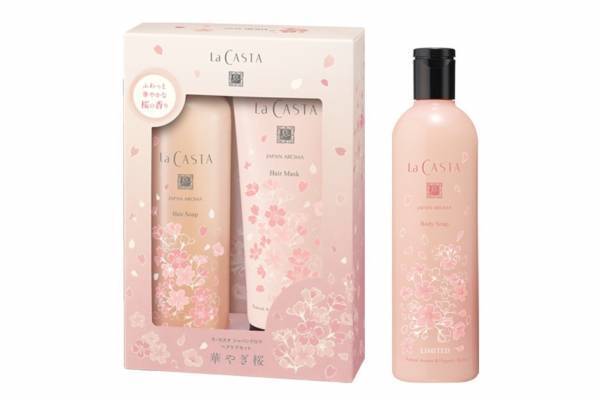 ラ・カスタ23年春“満開の桜”イメージのヘアケア＆ボディソープ、みずみずしく華やかな桜の香り
