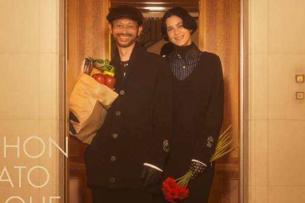 ジェラート ピケ×ジョエル・ロブション新作、“大人ブラック”ニットパジャマ＆総柄ロゴカットソー