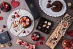 ザ ストリングス 表参道のバレンタイン、ピンクのハート型ショコラ&チョコが溢れ出すケーキ