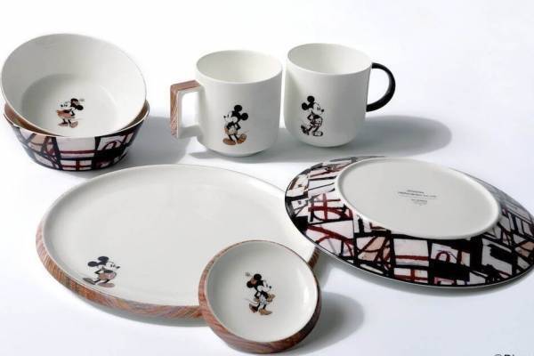 食器ブランド・ニッコー”アート作品”着想の「ミッキーマウス&ミニーマウス」テーブルウェア