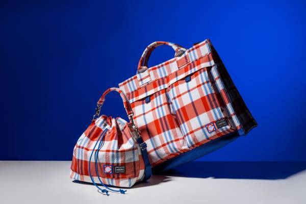 クロット×ポーターのコラボバッグ、“香港のバッグ”着想のチェック柄を配したバックパックなど