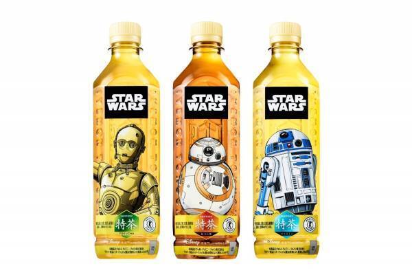 サントリー「特茶」が「スター・ウォーズ」デザインに、Ｃ-3ＰＯやＲ2-Ｄ2のほうじ茶など