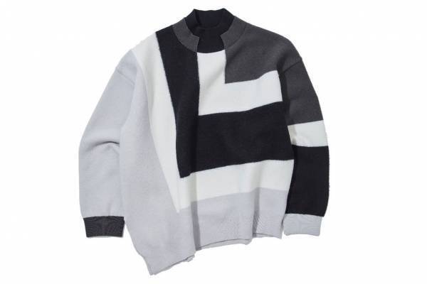 クルニ、カラーブロックニット&“ライダース”仕様タイロッケンコート - ステュディオス別注で